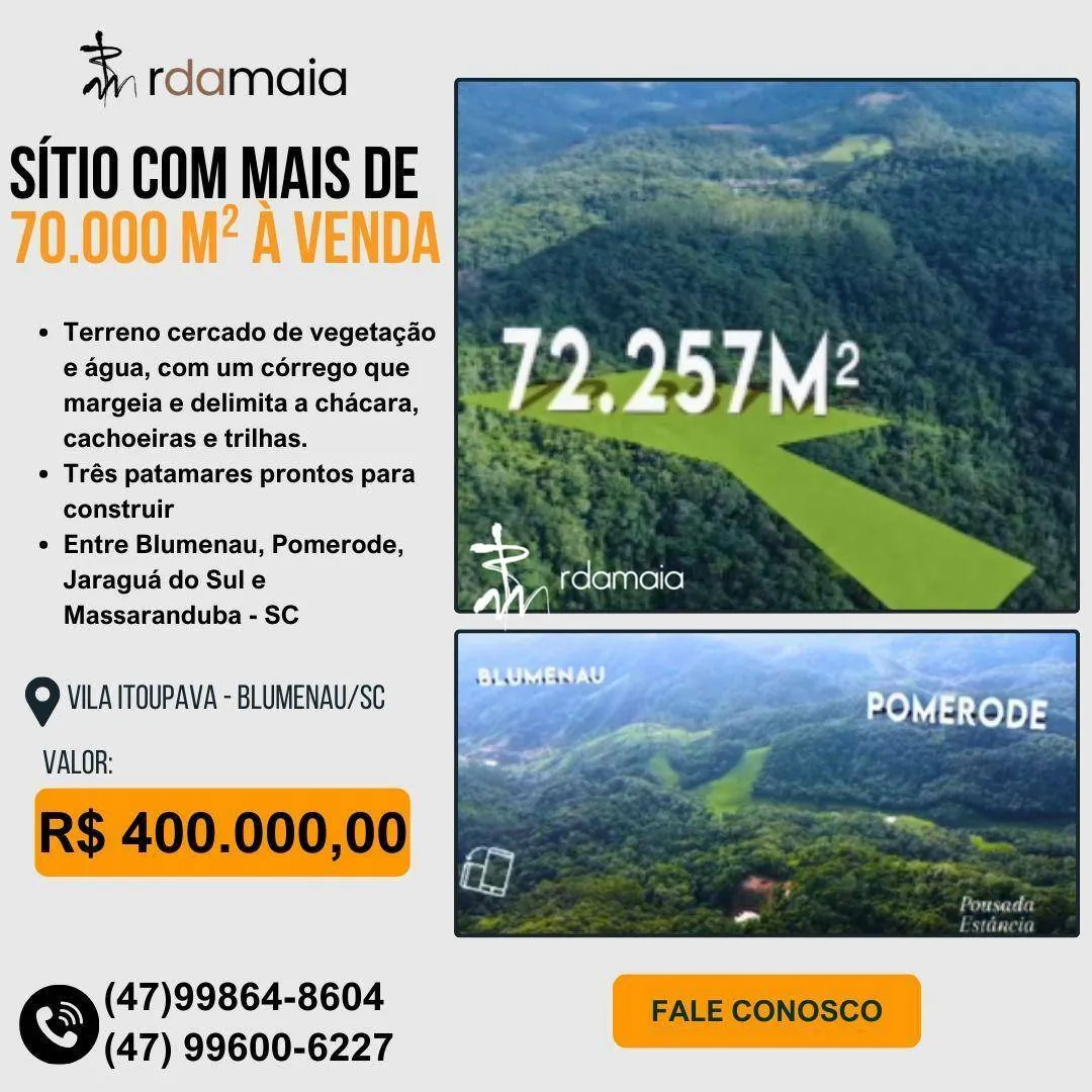 Terreno para Sítio Vila Itoupava Blumenau #rdamaiaimóveis - foto 1