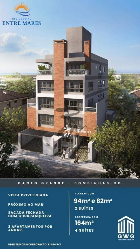 Apartamento com 2 dormitórios à venda, 82 m por R$ 927.278,00 - Canto Grande - Bombinhas/SC - foto 1