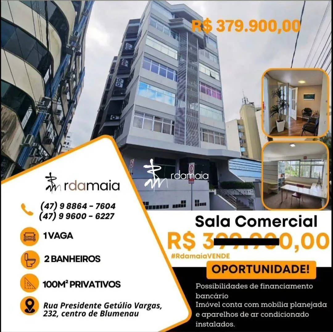 Sala Comercial à venda, Centro, Blumenau - foto 1