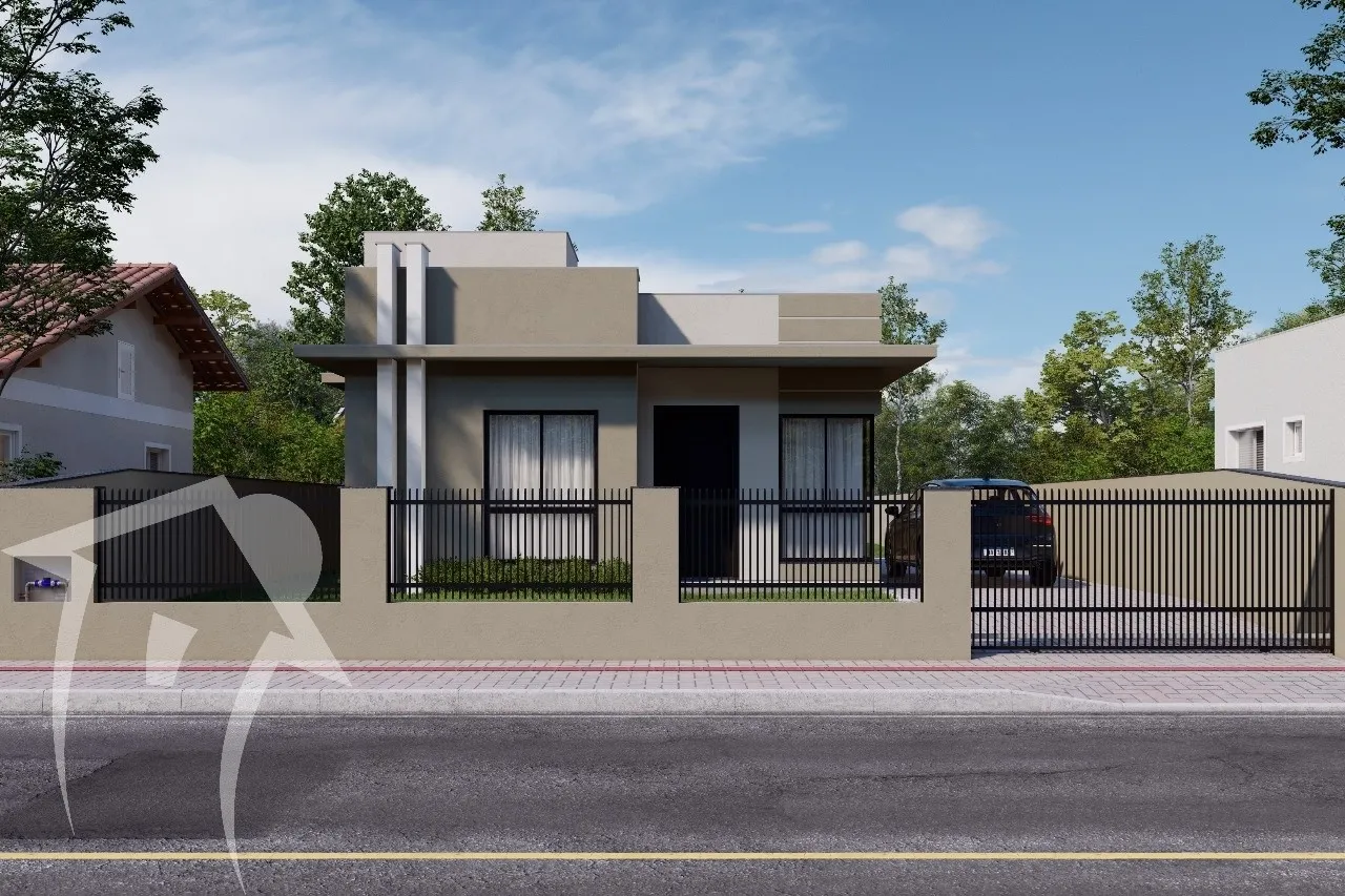 Casa Nova com 03 dormitórios sendo 01 suíte, sala, cozinha, 02 banheiros. Murada e com ótimo espaço de terreno, com passagem na lateral para os fundos do terreno - foto 1