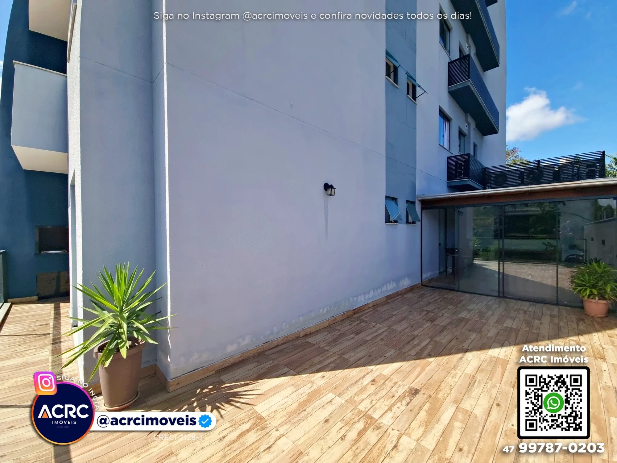 ACRC Imóveis - AP10049 - Apartamento com terraço para Locação no Bairro Velha em Blumenau — foto 2