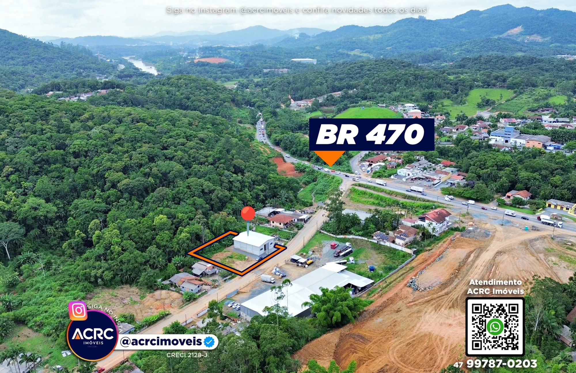 ACRC Imóveis - GL00421 - Galpão para Locação no Bairro Encano do Norte em Indaial — foto 2