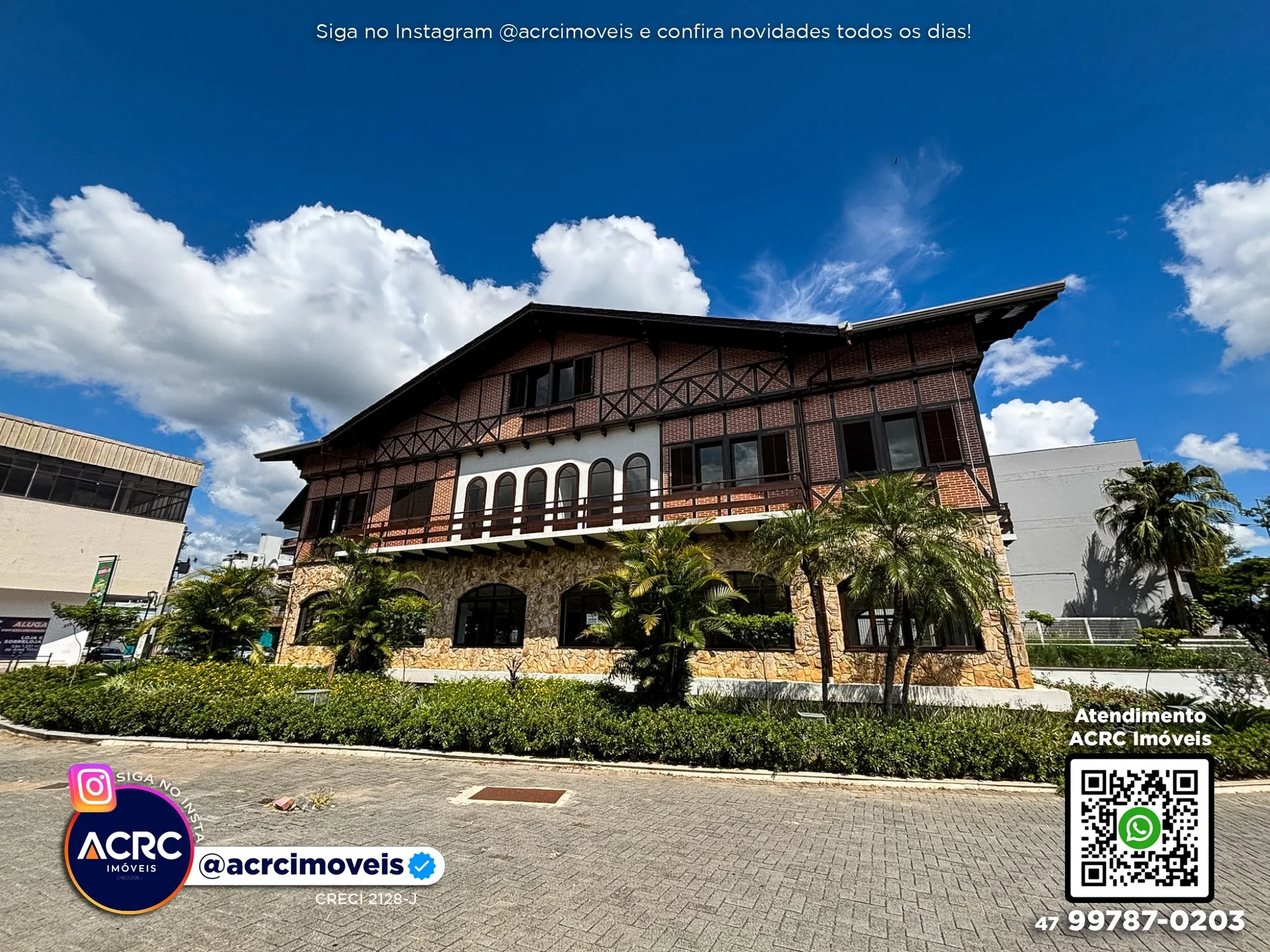 ACRC Imóveis - PD00153 - Prédio Comercial para Locação no Bairro Centro em Blumenau - foto 1
