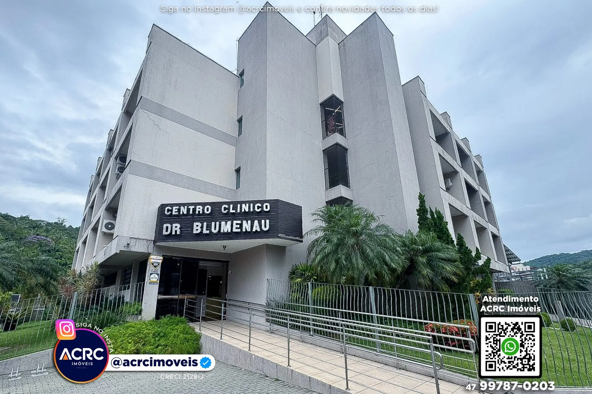 ACRC Imóveis - SA01360 - Sala comercial para Locação em centro clínico no Bairro Centro em Blumenau — foto 2