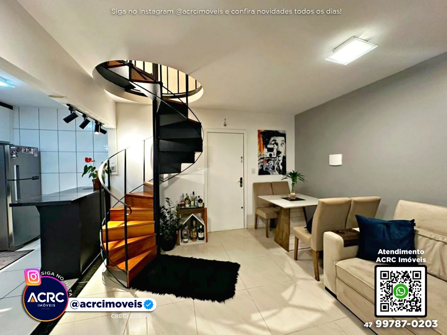 ACRC Imóveis - AP09983 - Cobertura Duplex para Locação no Bairro Ponta Aguda em Blumenau - foto 1