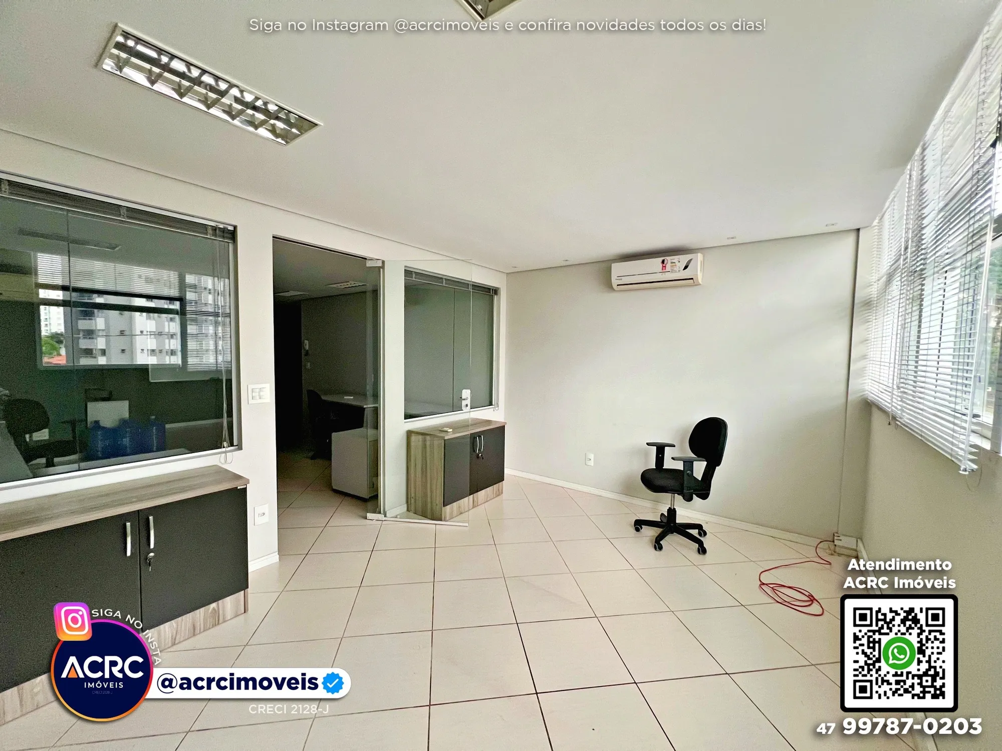 ACRC Imóveis - SA01352 - Sala Comercial para Locação no Bairro Victor Konder em Blumenau — foto 3