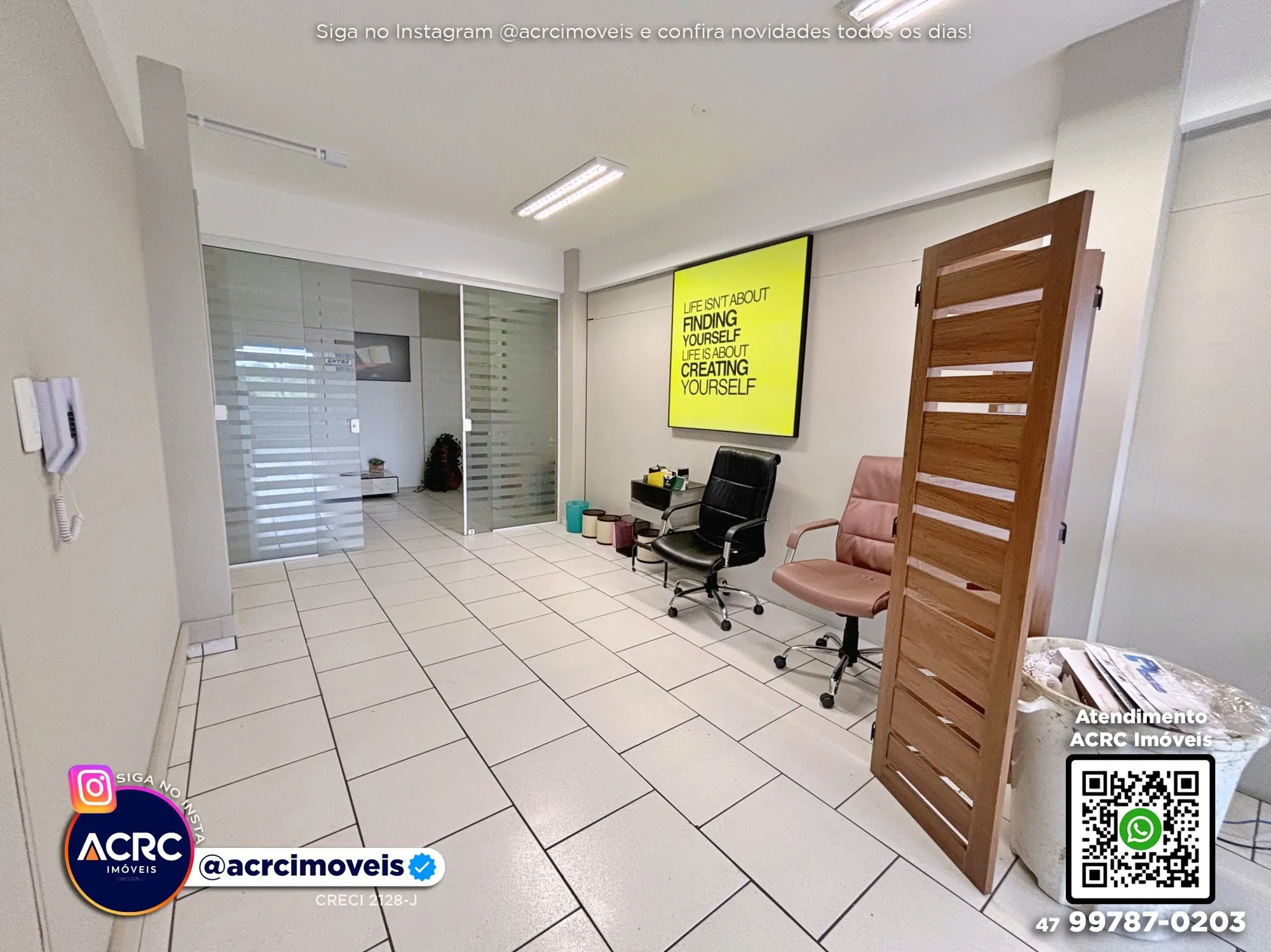ACRC Imóveis - SA01347 - Sala Comercial para Locação no Bairro Água Verde em Blumenau — foto 3
