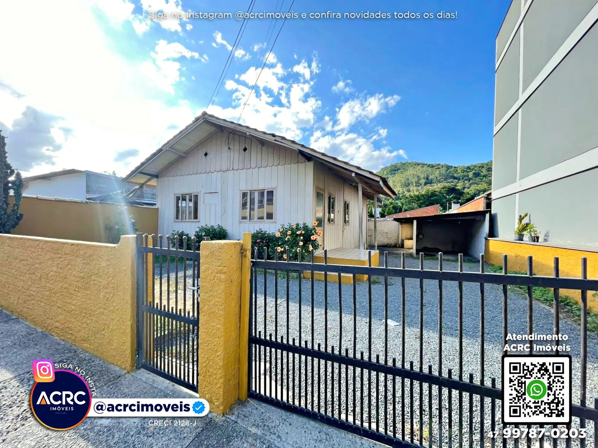 ACRC Imóveis - TE01317 - Terreno com casa a Venda no Bairro Progresso em Blumenau - foto 1