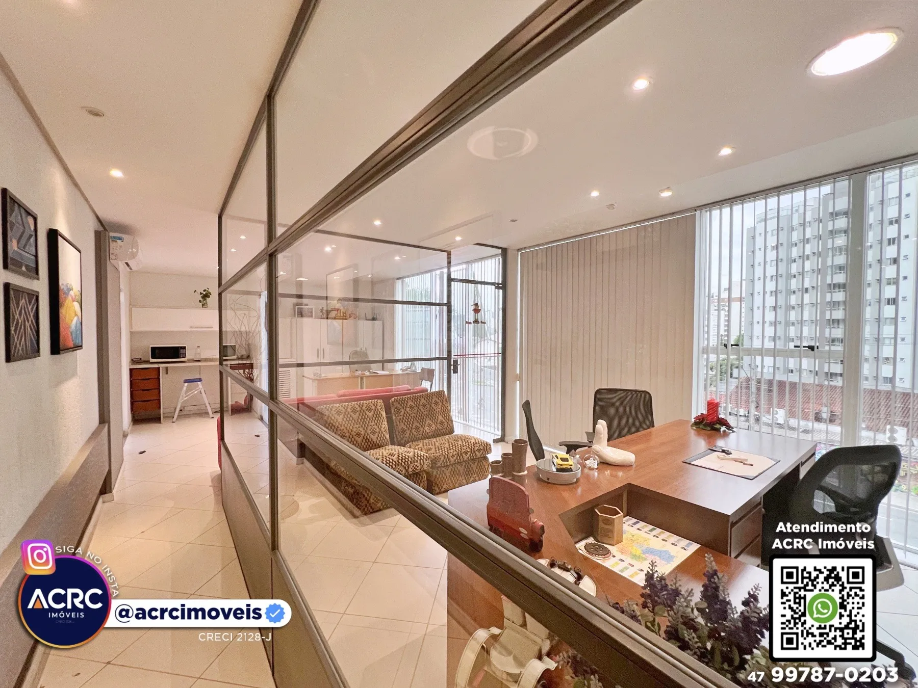 ACRC Imóveis - SA01337 - Sala Comercial para Locação no Bairro Victor Konder em Blumenau — foto 3