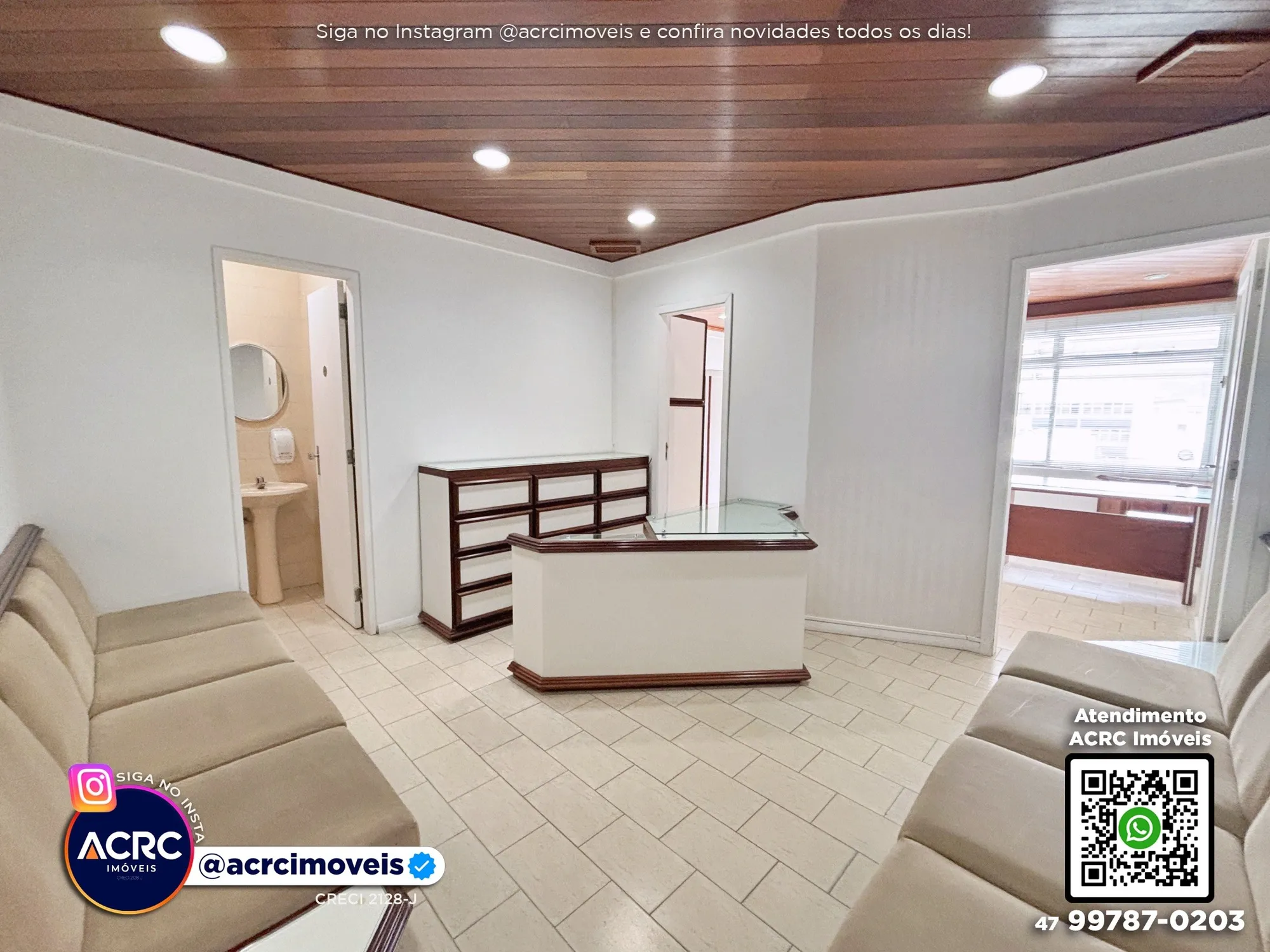 ACRC Imóveis - SA01328 - Sala Comercial para Locação no Bairro Centro em Blumenau - foto 1