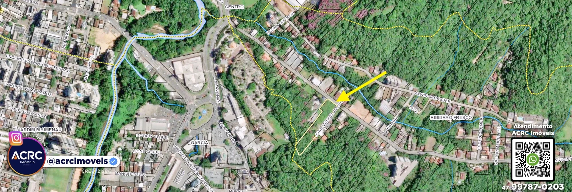 ACRC Imóveis - TE01300 - Terreno com um total de 5.792,02m a Venda no Bairro Ribeirão Fresco — foto 5