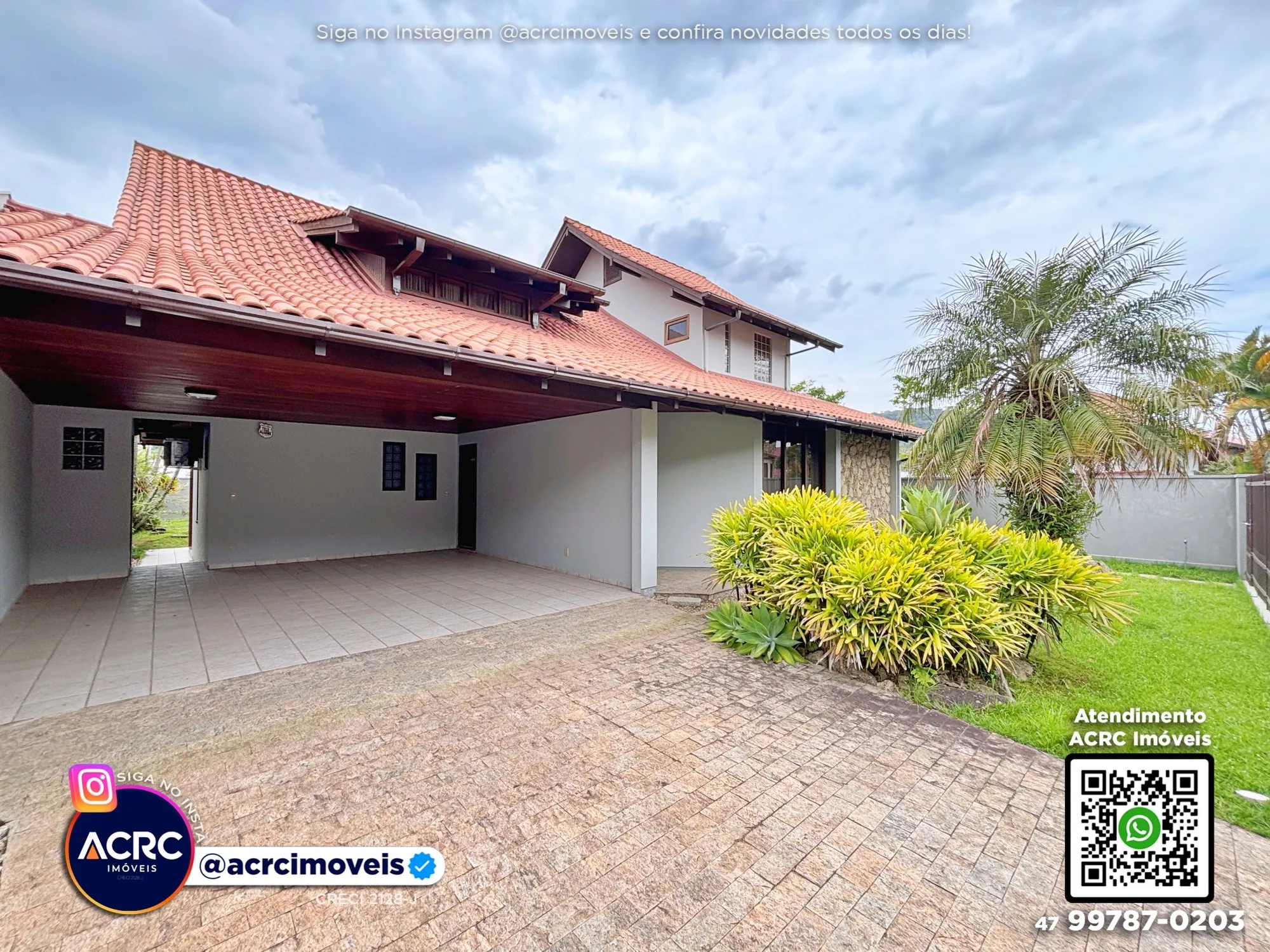 ACRC Imóveis - CA03595 - Casa a Venda no City Figueiras em Blumenau - foto 1