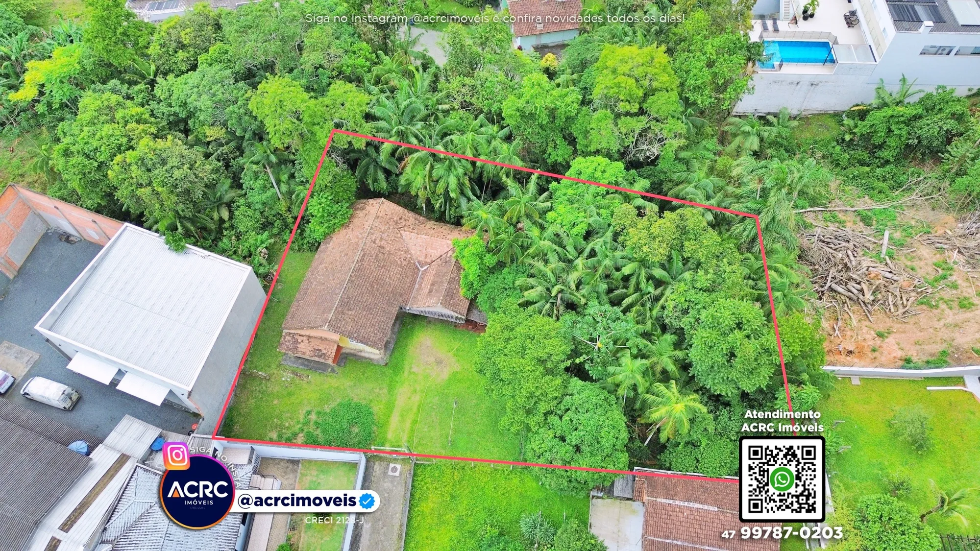 ACRC Imóveis - TE01291 - Terreno com um total de 1.800m a Venda no Bairro Velha - foto 1