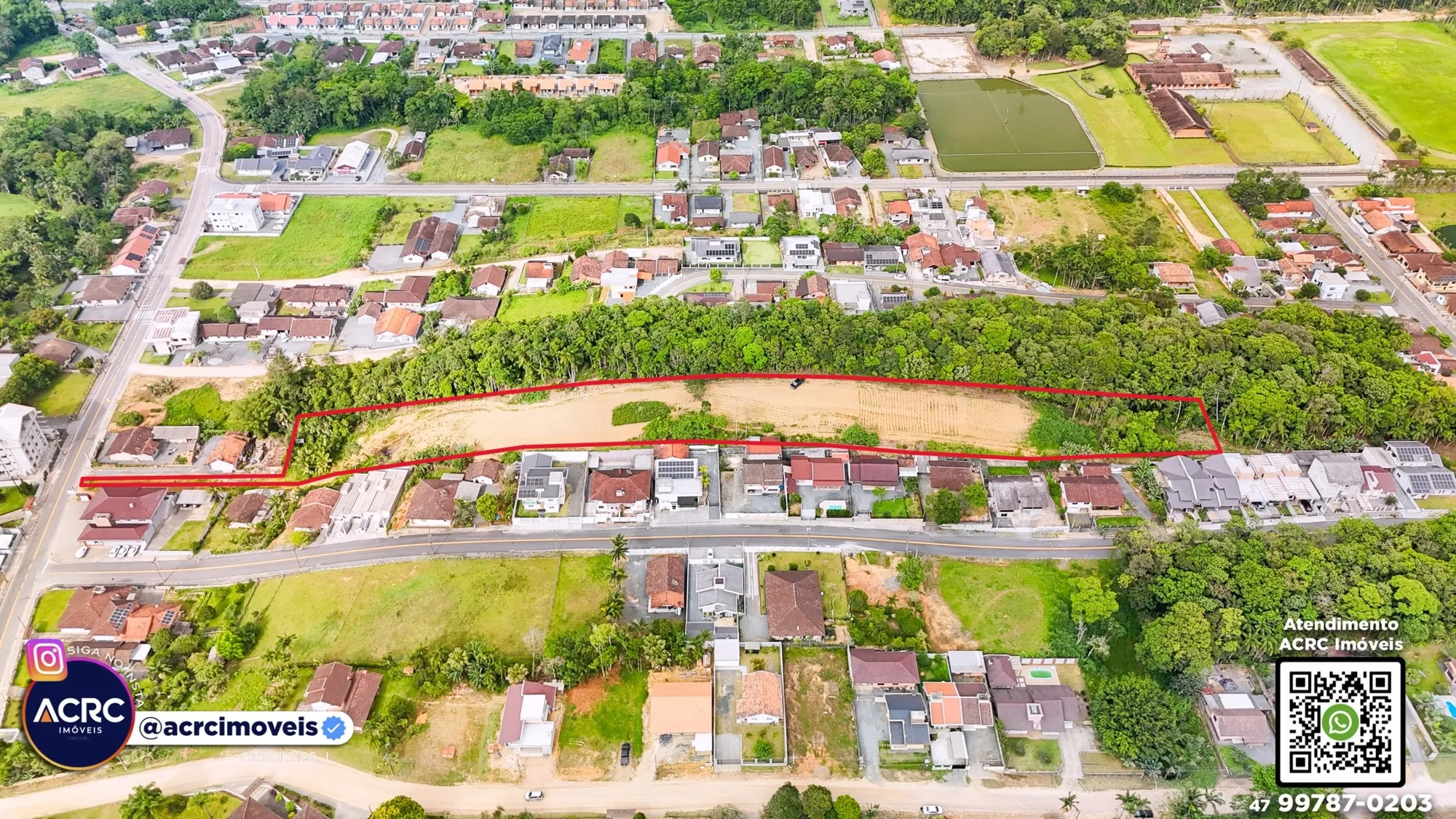 ACRC Imóveis - TE01287 - Terreno com um total de 10.305,97m a Venda no Bairro Rega Tres em Pomerode — foto 2