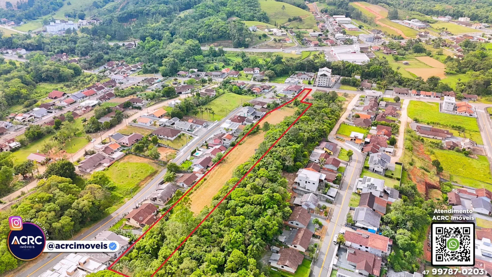 ACRC Imóveis - TE01287 - Terreno com um total de 10.305,97m a Venda no Bairro Rega Tres em Pomerode — foto 4