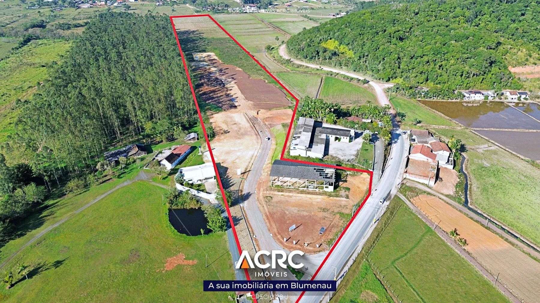 ACRC Imóveis - TE01238 - Terreno com 483,42m para Venda no Bairro Figueira em Gaspar — foto 2