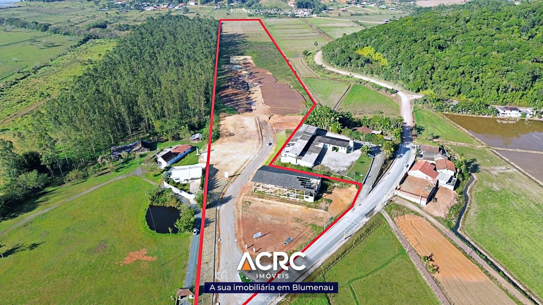 ACRC Imóveis - TE01237 - Terreno com 456,00m para Venda no Bairro Figueira em Gaspar — foto 3
