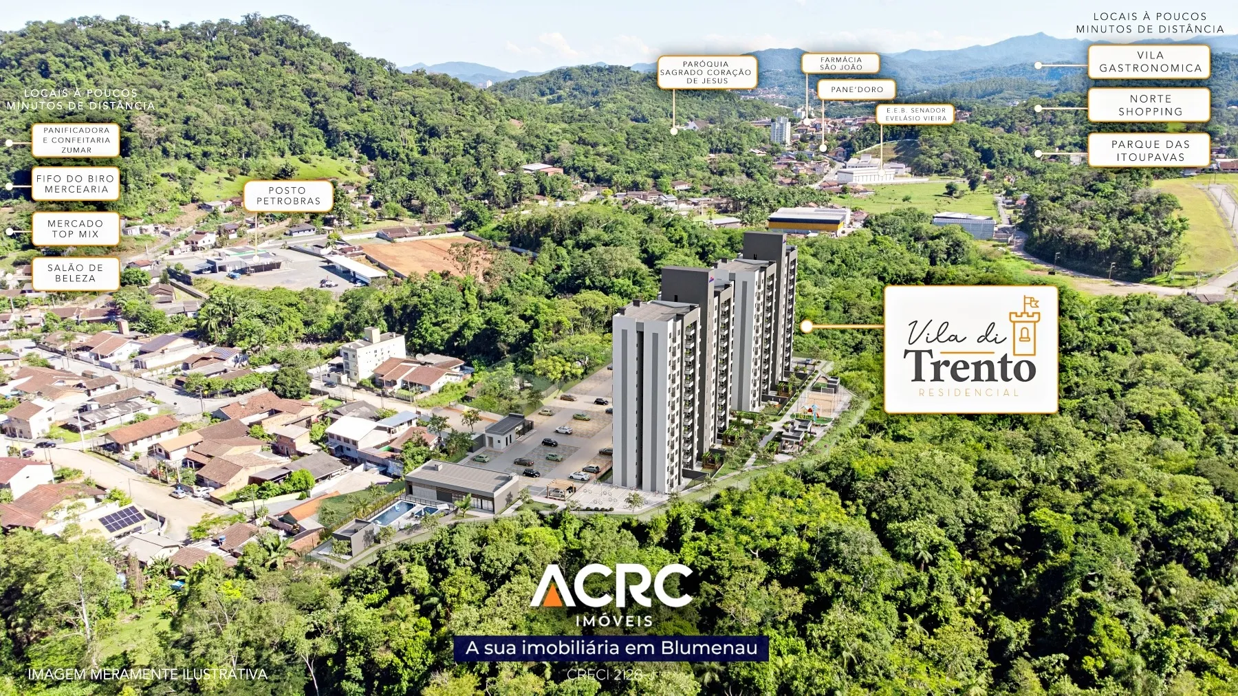 ACRC Imóveis - AP08696 - Apartamento para Venda no Bairro Itoupavazinha — foto 2
