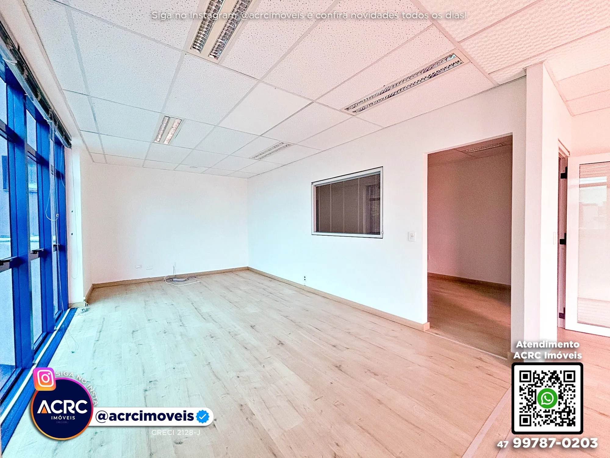 ACRC Imóveis - SA01384 - Sala comercial para Locação no Bairro Centro de Blumenau — foto 3