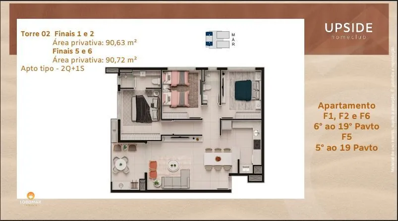 Apartamento quadra mar em cond. club - Centro de Balneário Piçarras SC. — foto 4