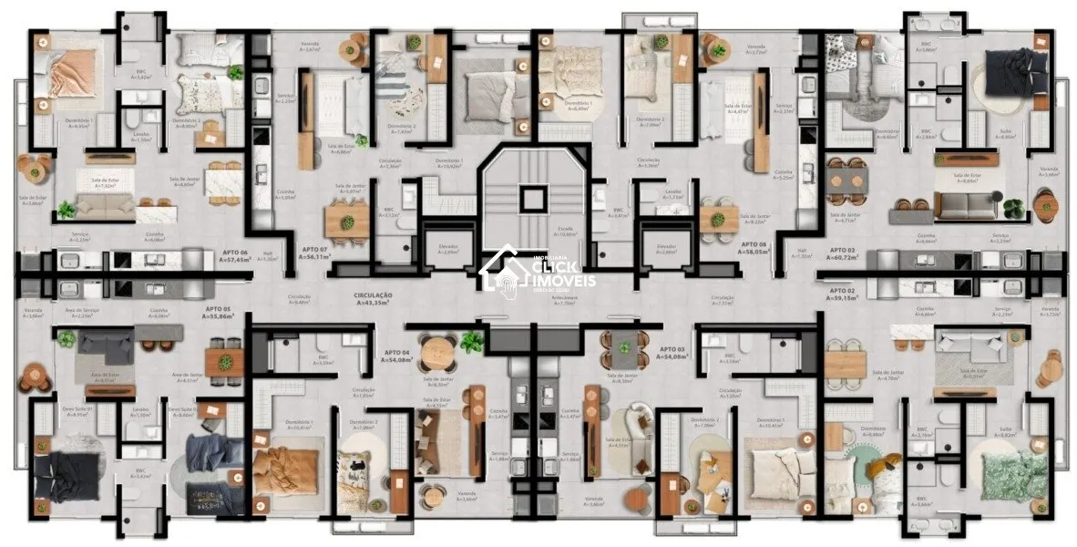 Apartamento com 2 dormitórios à venda no bairro Fortaleza em Blumenau/SC — foto 5