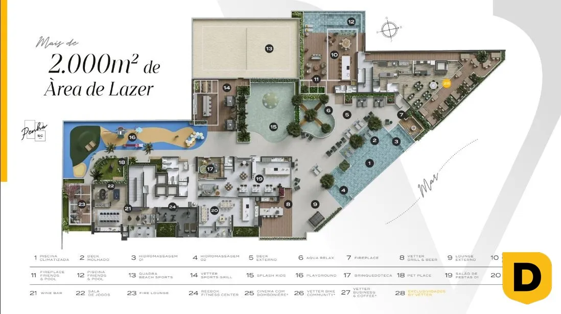 Apartamento Vista Mar no Coral Gables: Pronto para Morar com Lazer de Resort em Penha — foto 6