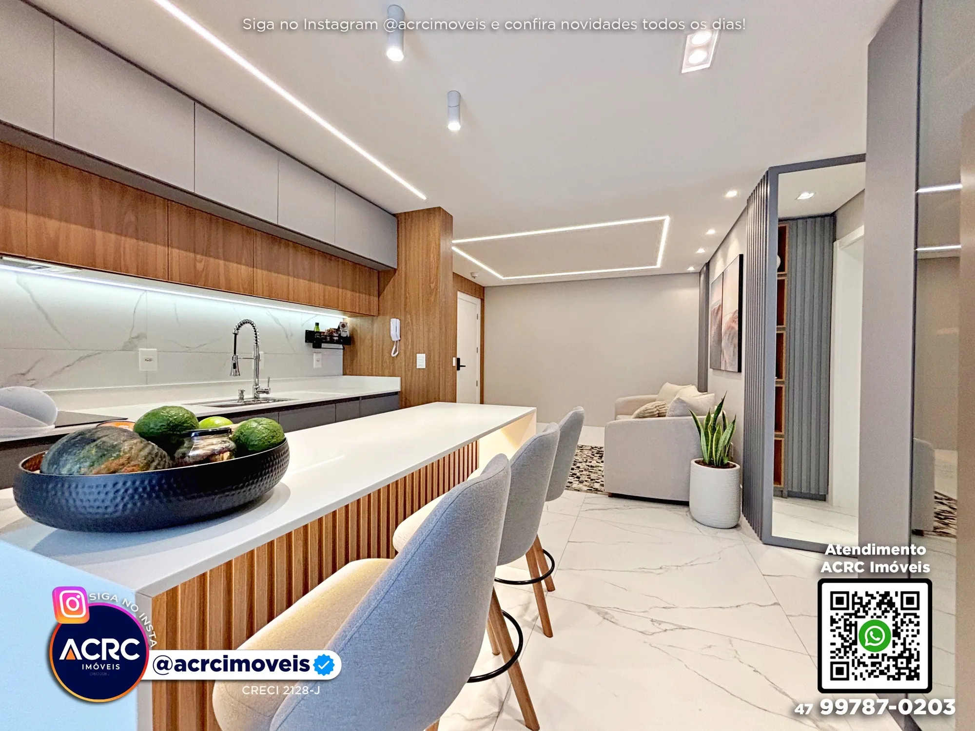 ACRC Imóveis - AP10152 - Apartamento beira mar a Venda no Bairro Itacolomi em Balneário Piçarras — foto 6