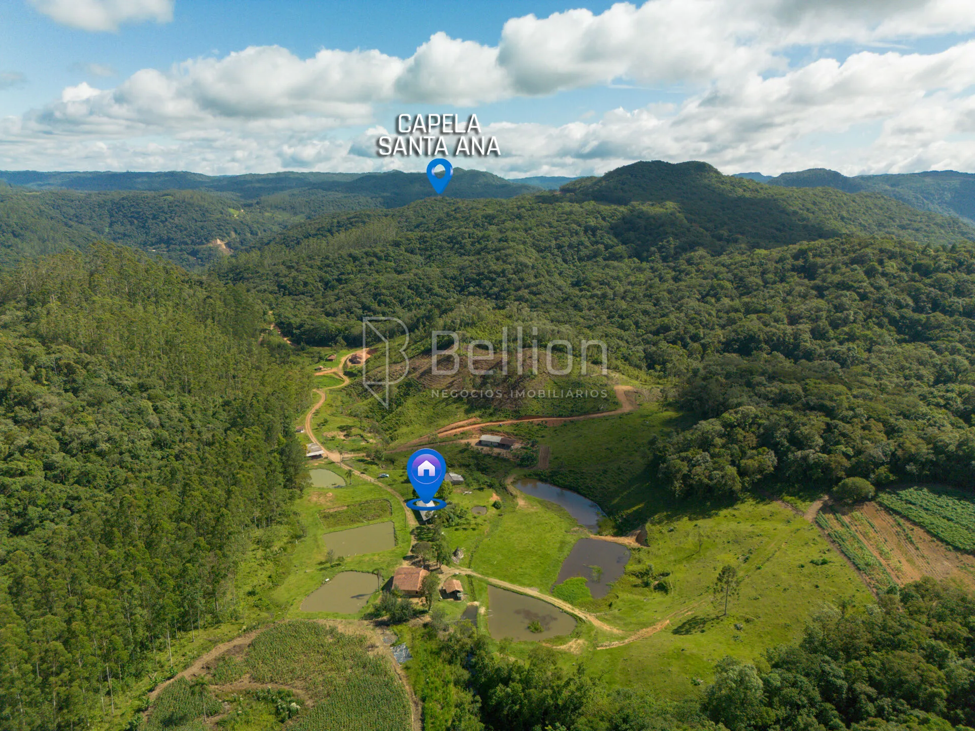Sítio completo com lagoas, ribeirão e nascente em Rio dos Cedros — foto 2