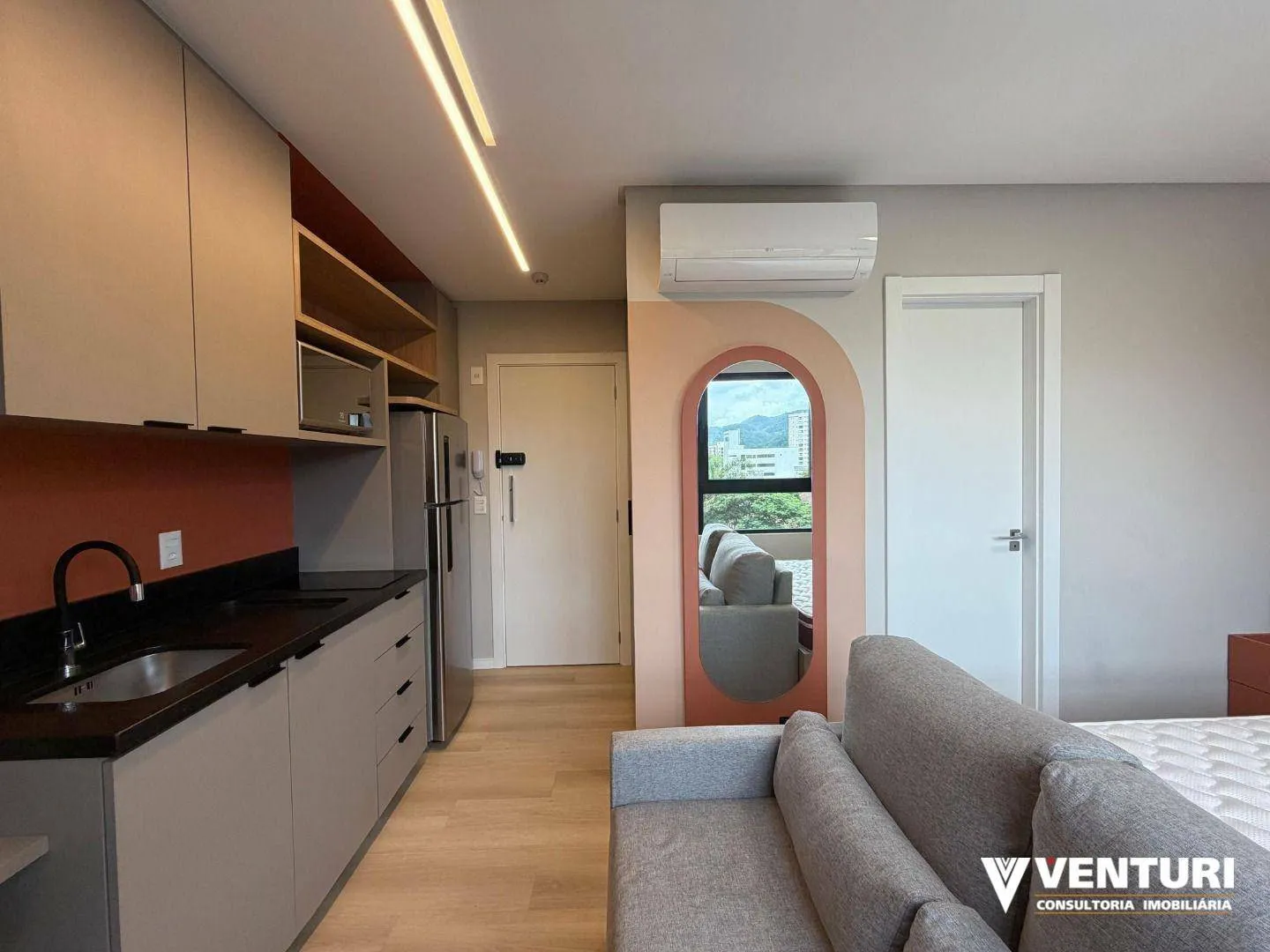 Apartamento com 1 dormitório para alugar, 21 m por R$ 2.903,60/mês - Velha - Blumenau/SC — foto 5