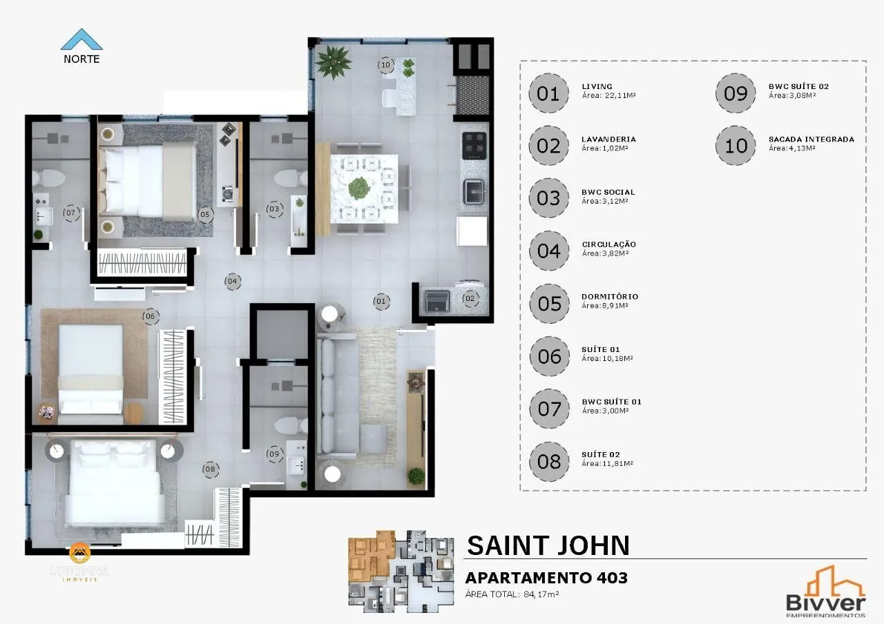 Apartamento semi-mobiliado à 500m do mar - Itacolomi - Balneário Piçarras/SC — foto 6