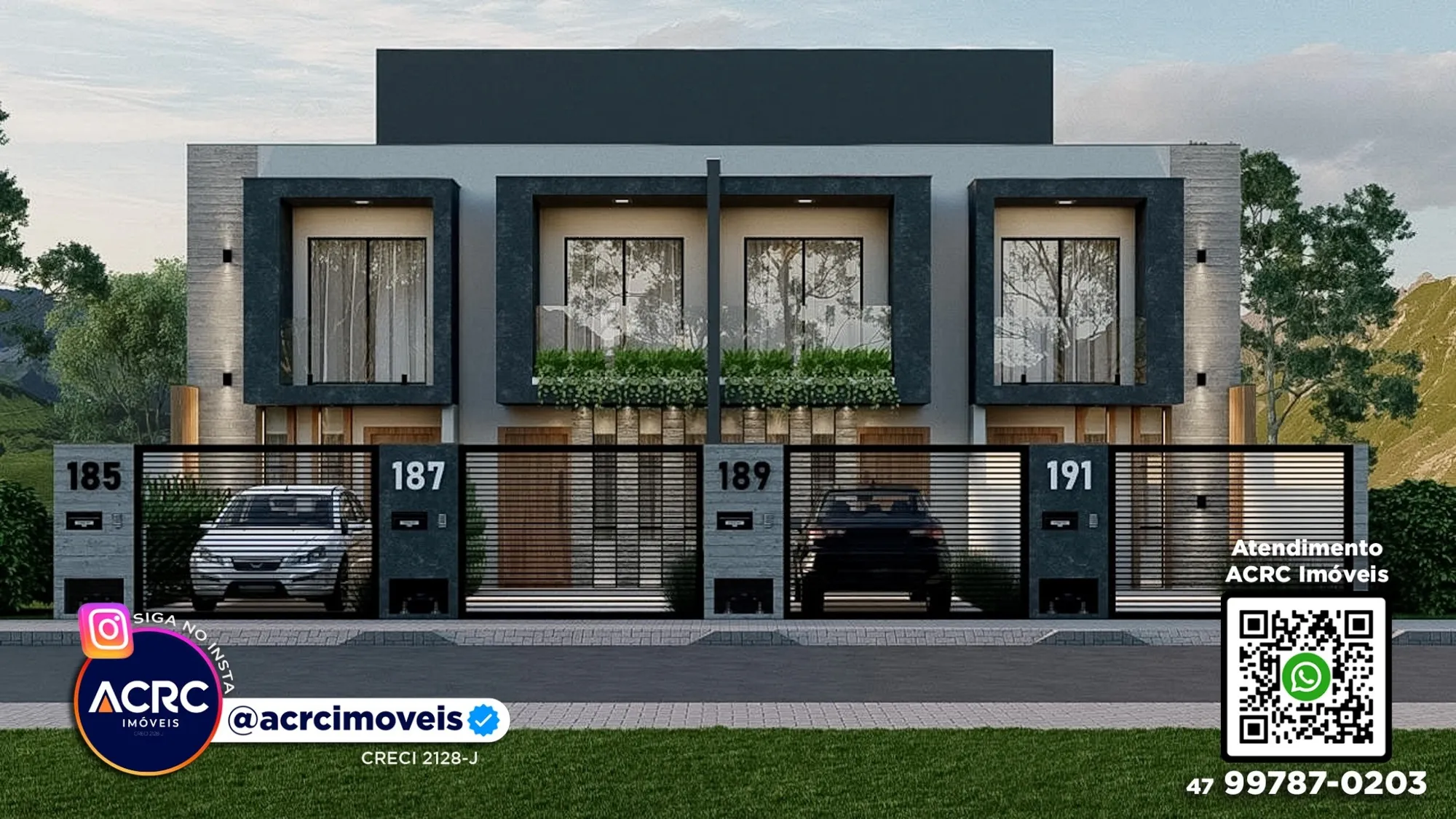 ACRC Imóveis - CA03736 - Sobrado em construção a Venda no Bairro Velha em Blumenau - foto 1