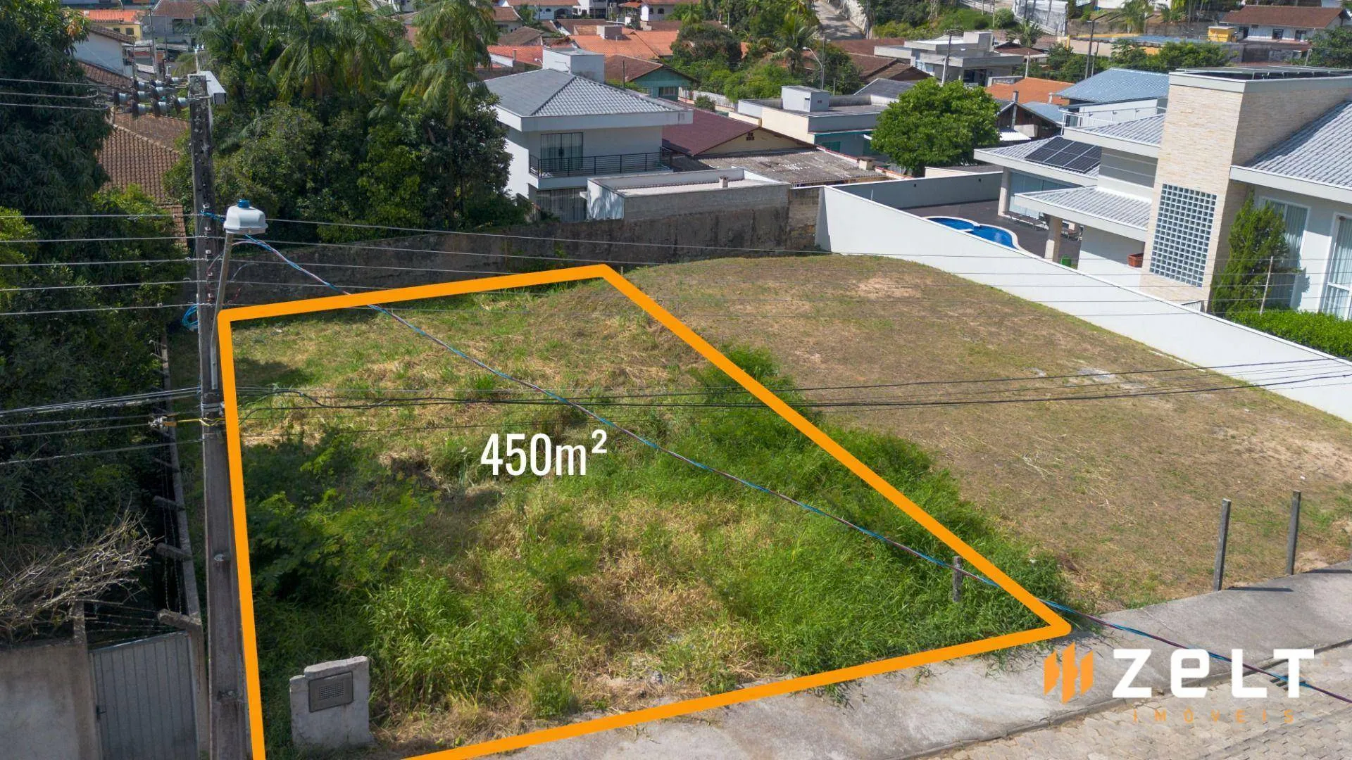 Terreno Plano com 450m2 para Construir, À Venda no Bairro Garcia, Blumenau — foto 2