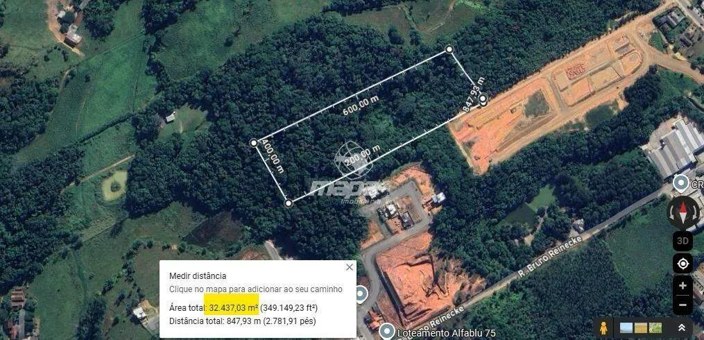 Terreno Urbano à Venda em Timbó - Bairro Araponguinhas, 32.781,77 m — foto 5
