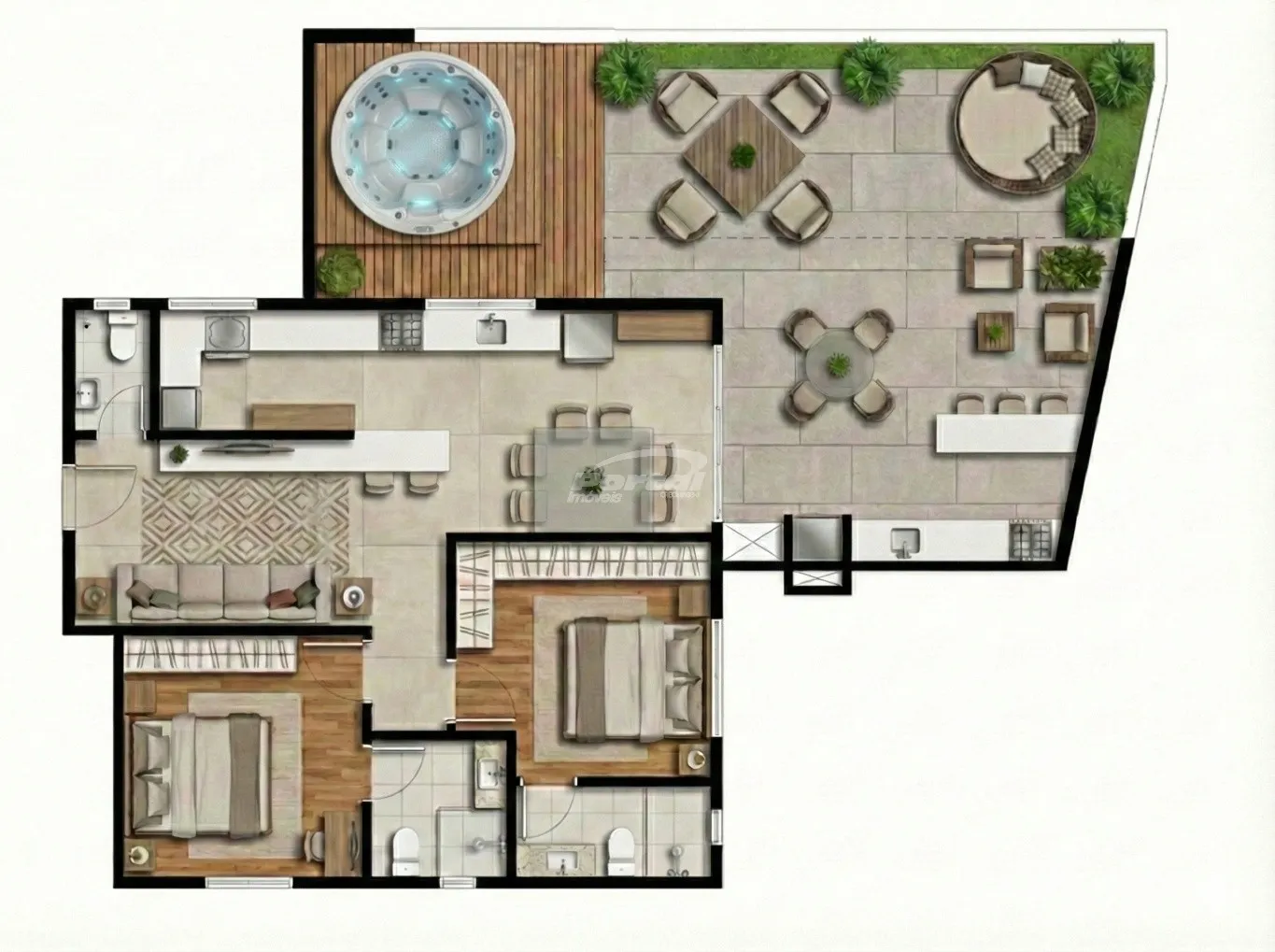 Apartamento no centro de Balneário Piçarras a apenas 300 metros da praia tipo compacto de luxo e apartamentos convencionais. — foto 7