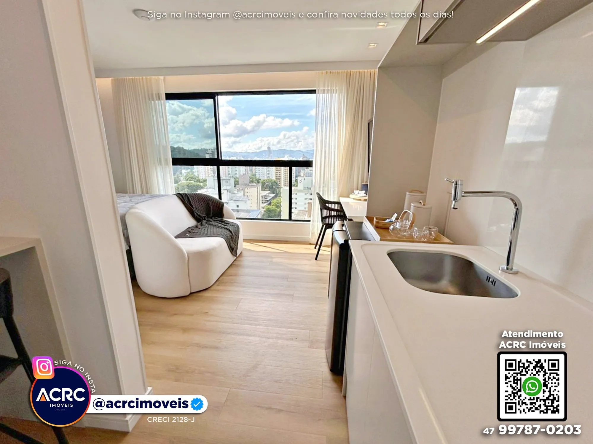 ACRC Imóveis - AP10208 - Loft Alto Padrão para Locação no Bairro Victor Konder em Blumenau — foto 6