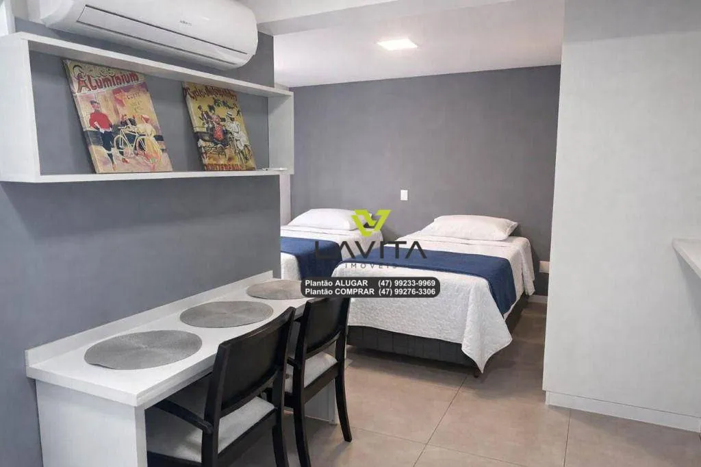 Apartamento Studio, TOTALMENTE MOBILIADO -próximo a Vila Germânica e ao supermercado Angeloni - Bairro da Velha - Blumenau(SC) — foto 2