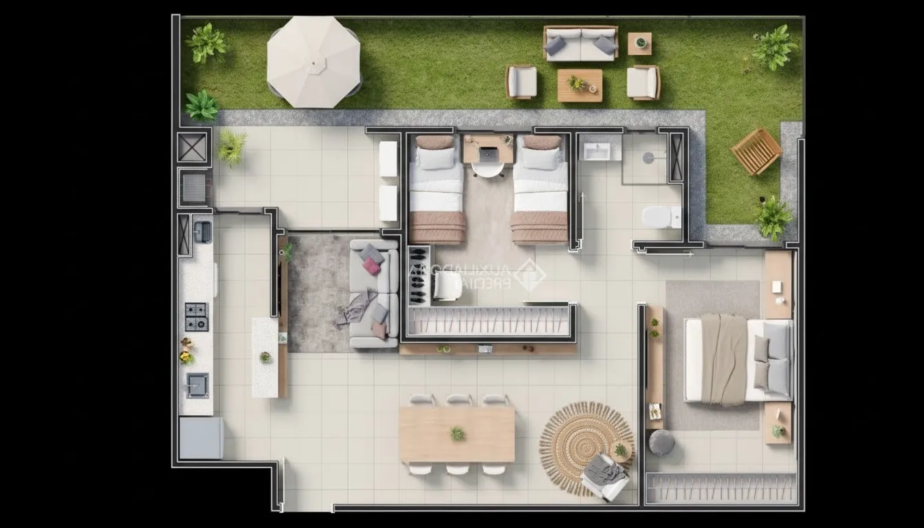 Apartamento térreo com jardim privativo - aquele detalhe que muda tudo. Mais espaço, mais liberdade, mais valor na locação. — foto 6