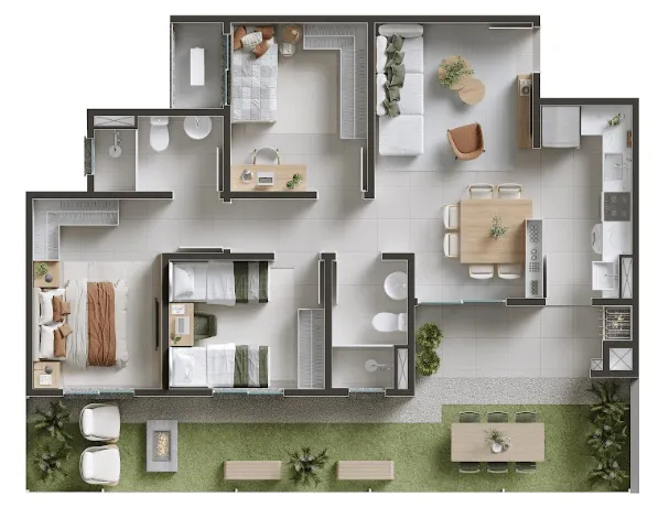 APARTAMENTO no COSTA E SILVA com 2 quartos para VENDA, 62 m — foto 7