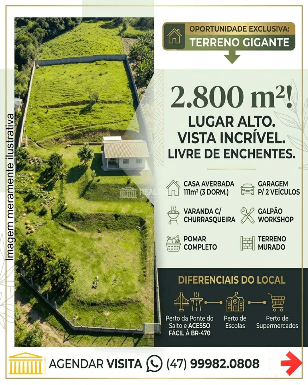 Terreno (ZR1/CS2) com 2.800m com casa averbada de 141,28m no bairro Do Salto. - foto 1