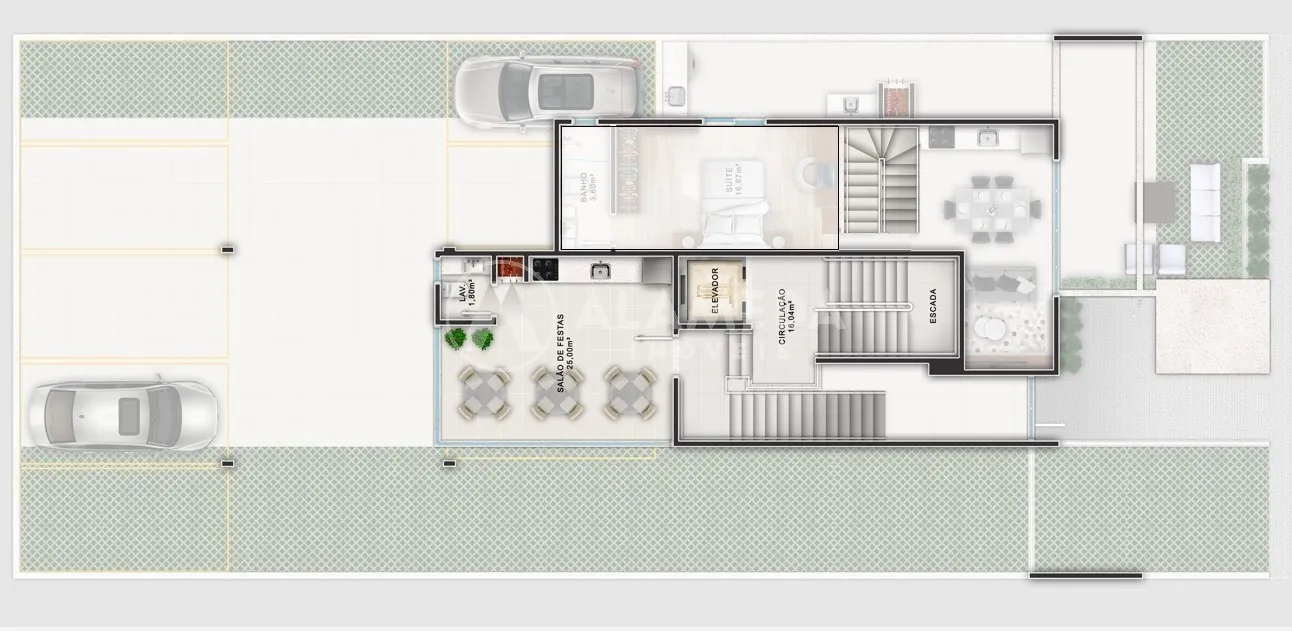 Apto com 3 suítes + lavabo e 2 vagas individuais no Del Mare Residence - Praia do Mariscal / Canto Grande Mar de Fora, em Bombinhas — foto 7