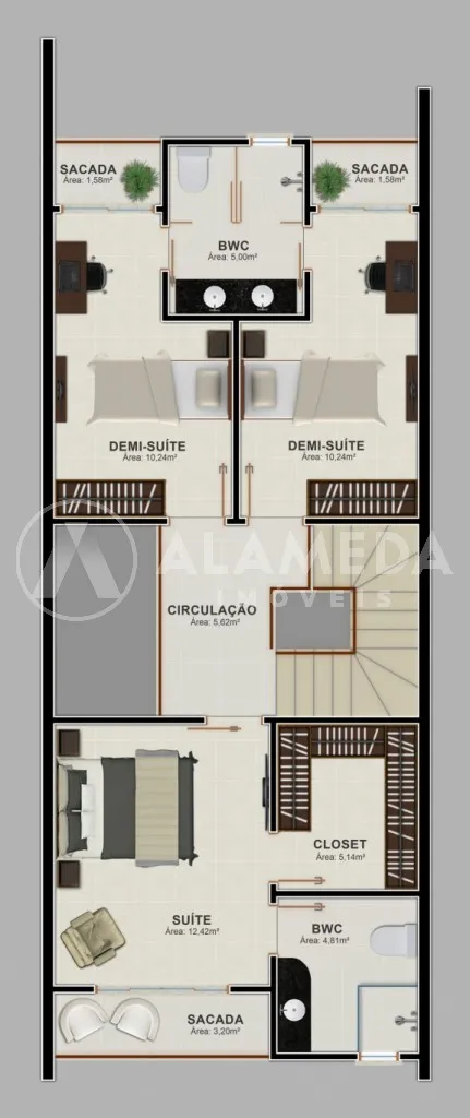 Sobrado Alto Padrão ideal para quem busca espaço, conforto e qualidade para sua família no bairro Água Verde. — foto 5