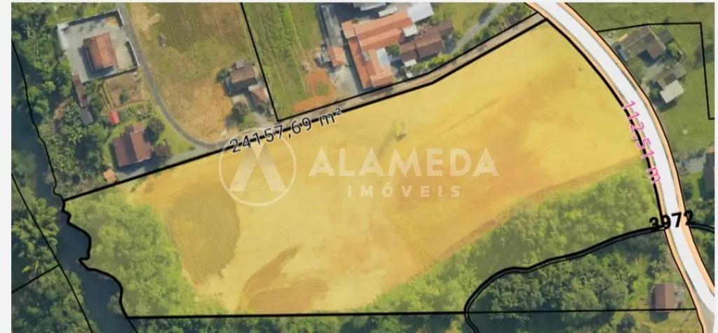 Terreno Ideal para galpões logísticos plano todo regularizado com área útil de 17.765m - Rua dos Atiradores - Pomerode/SC. — foto 2