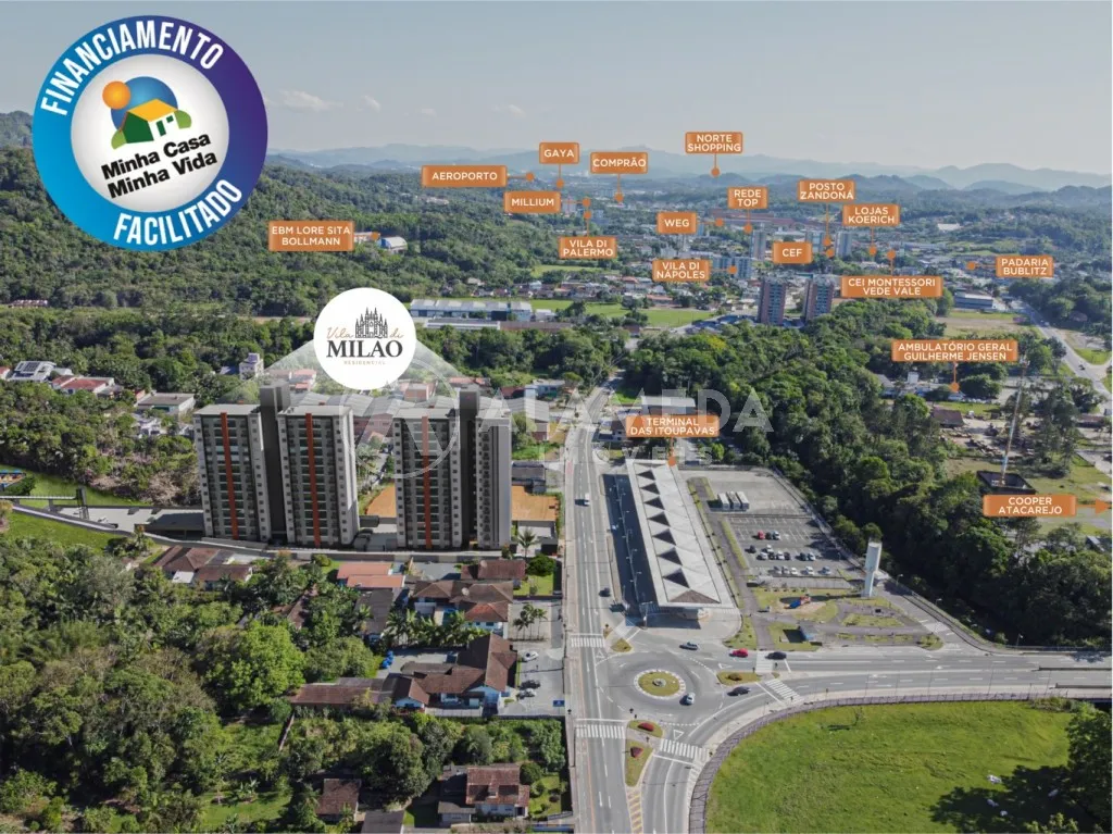 Conheça o Villa Di Milão, seu 1 apartamento em Blumenau com entrada parcelada em até 60x e sinal de apenas R$1.000! - foto 1