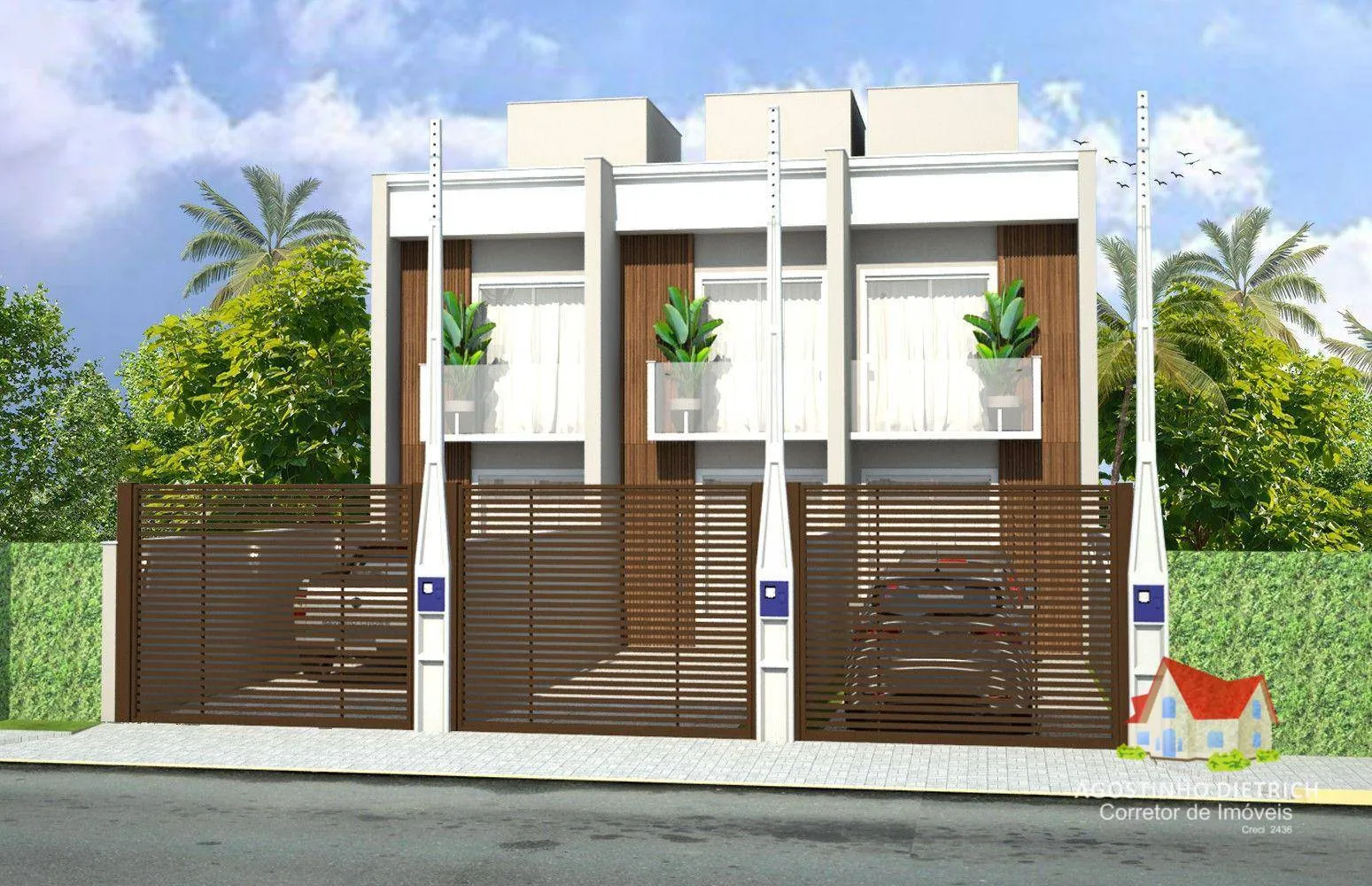 Sobrados Geminados C/81,00 m2 C/02 Quartos + 02 Vagas + Espaco aos Fundos No Bairro Aventureiro ! — foto 3