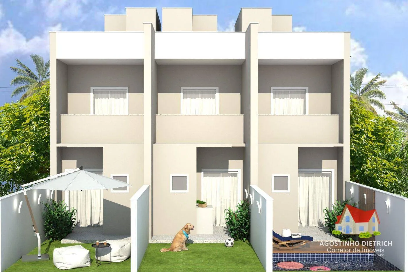 Sobrados Geminados C/81,00 m2 C/02 Quartos + 02 Vagas + Espaco aos Fundos No Bairro Aventureiro ! — foto 5