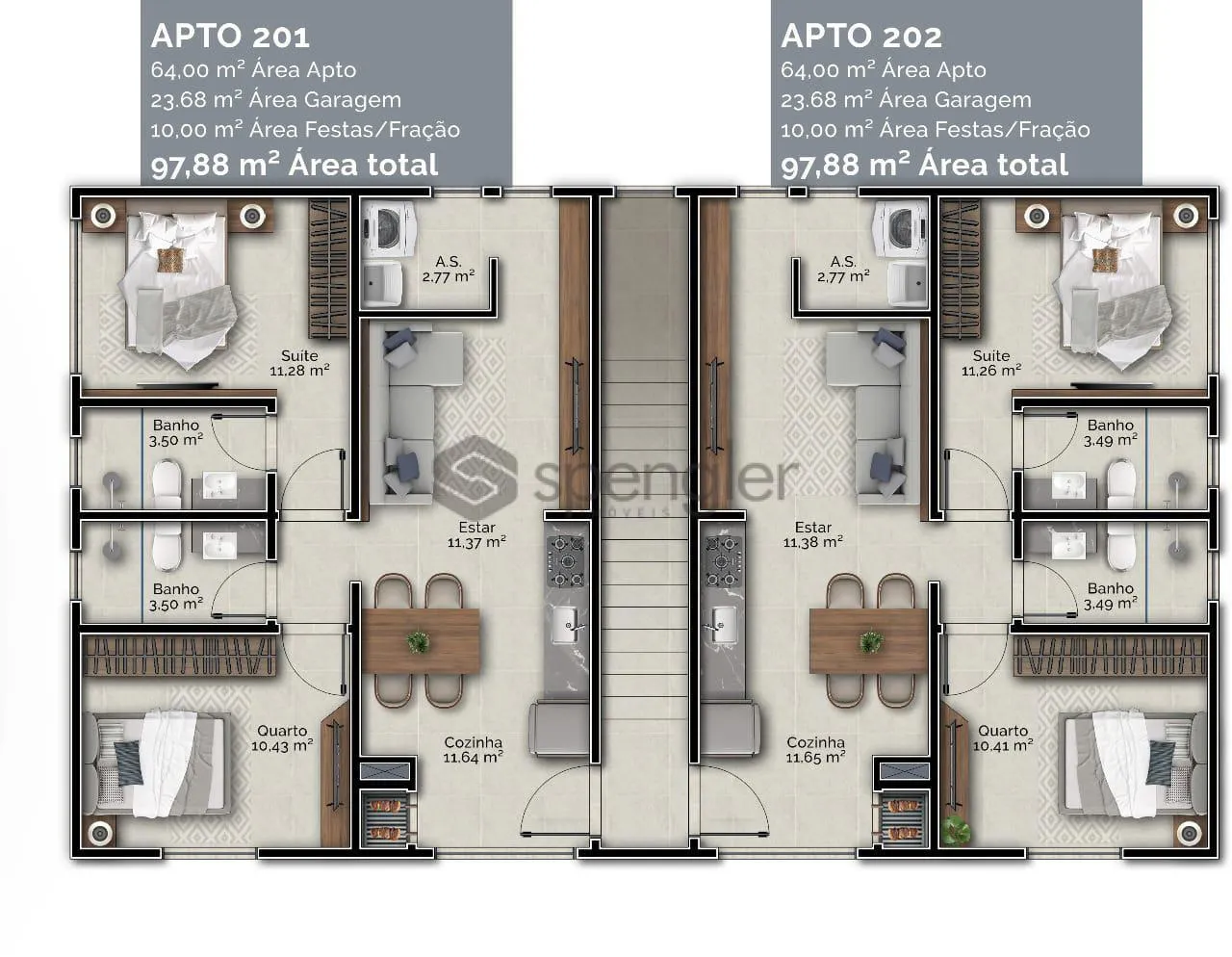 Apartamento no bairro Santa Terezinha, em Gaspar REF: AP0639 — foto 4