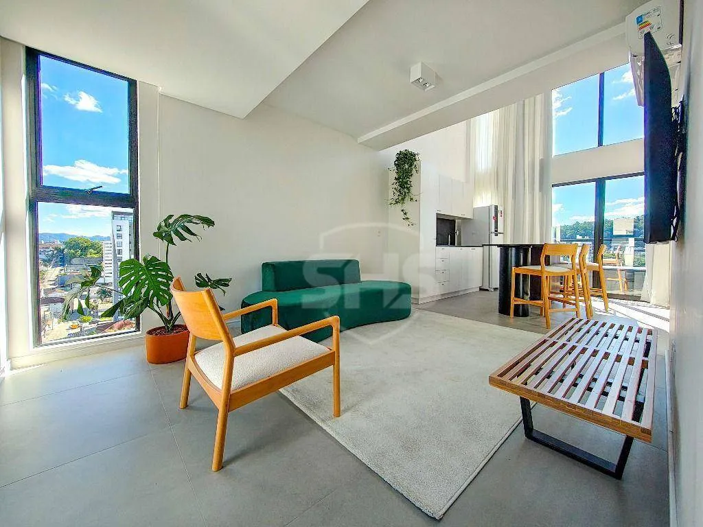 Apartamento com 1 dormitório para alugar, 53 m por R$ 3.910,00/mês - Vila Nova - Blumenau/SC - foto 1