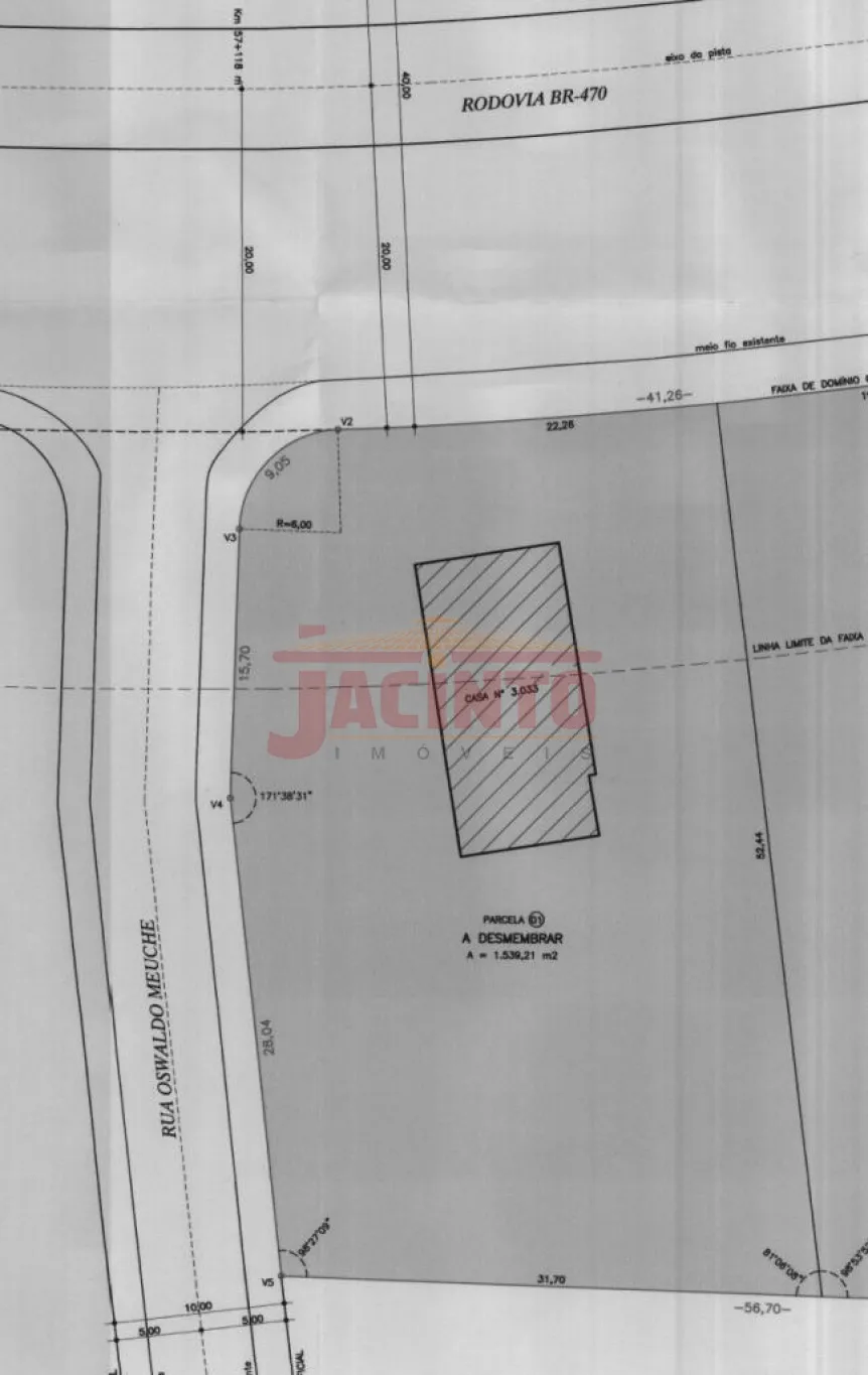 Terreno BR-470 com 1.539,21 m ótimo para empresas / indústrias, zoneamento ZI1 ( Zona Industrial 1 ) sendo 60% taxa ocupação e 2,4x coeficiente construção total ( 3.694,10 m ). — foto 4