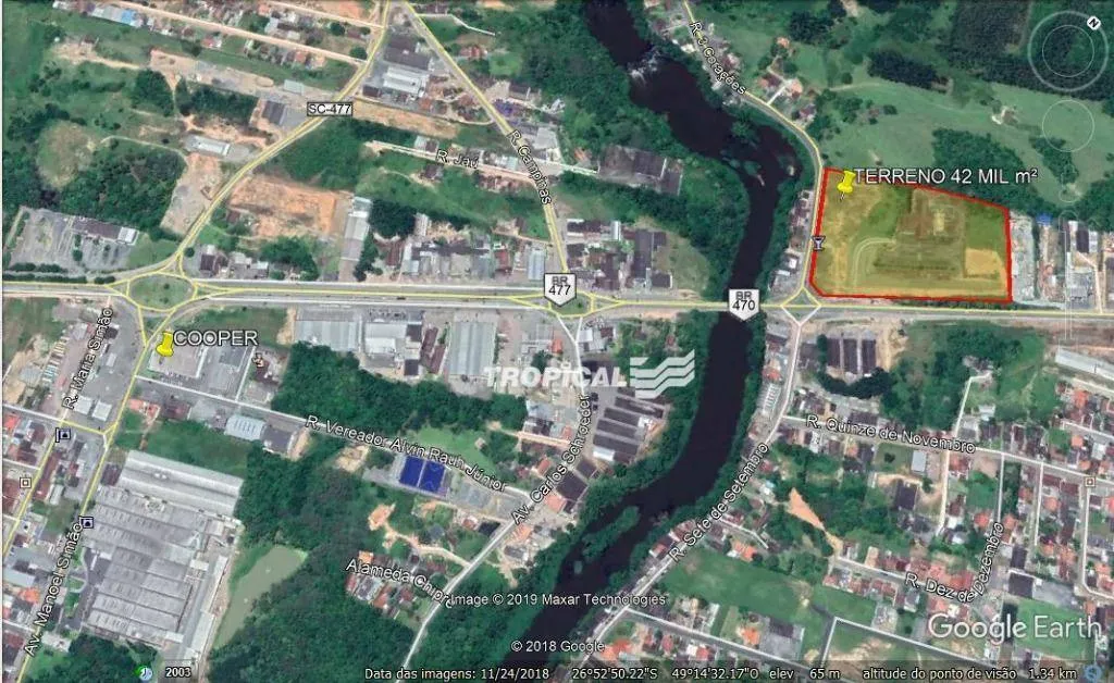 Terreno à venda, 42000 m por R$ 22.000.000,00 - Benedito - Indaial/SC - foto 1