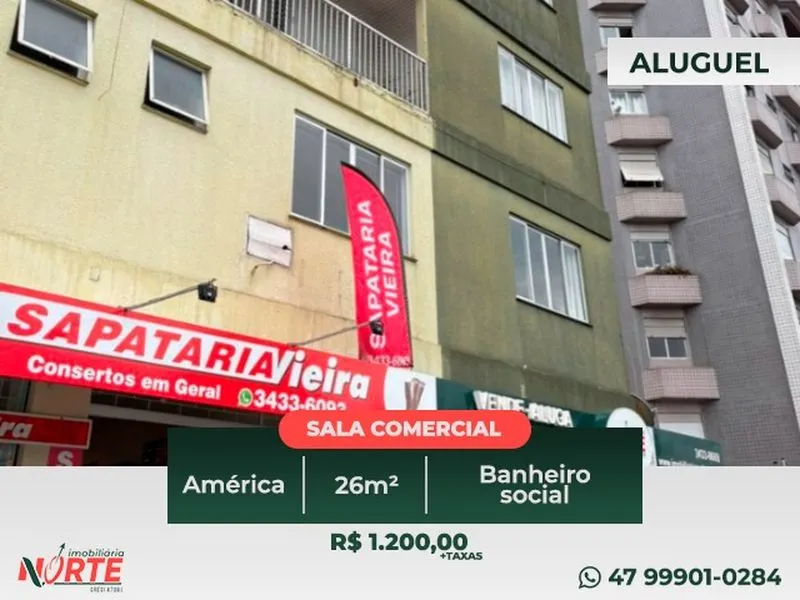 Loja para alugar, 26m² no América, Joinville - foto 1